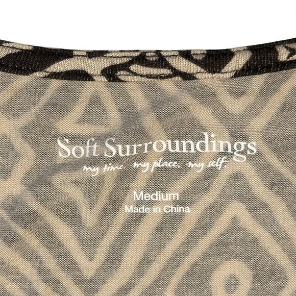 Soft Surroundings Tulum Sleeveless Maxi Dress Medium Tribal Hickory Brown Boho - Picture 5 of 9